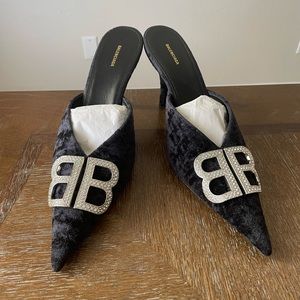 Balenciaga crushed velvet BB Strass